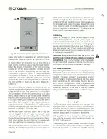 Предварительный просмотр 14 страницы Crown Com-Tech 1610 Reference Manual