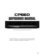 Предварительный просмотр 1 страницы Crown CP660 Reference Manual