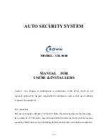 Crown CR-3000 User'S And Installer'S Manual preview