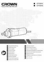 Preview for 1 page of Crown CT13313 Original Instructions Manual