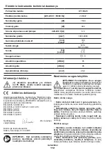 Preview for 112 page of Crown CT13528 Original Instructions Manual