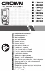 Preview for 1 page of Crown CT44028 Original Instructions Manual