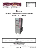 Preview for 1 page of Crown ECX-10 Installation & Operation Manual