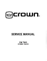 Crown FM Two Service Manual preview