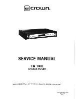 Предварительный просмотр 3 страницы Crown FM Two Service Manual