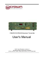 Предварительный просмотр 1 страницы Crown FM150 User Manual