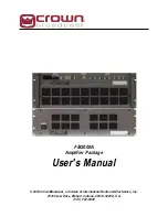 Crown FM2000A User Manual предпросмотр