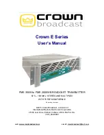 Crown FME 1000W User Manual preview