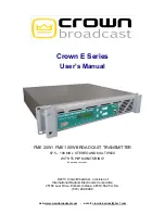 Crown FME 100W User Manual preview