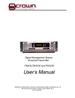 Preview for 1 page of Crown FMX100 User Manual