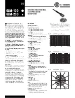 Preview for 1 page of Crown GLM-100 Datasheet