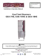 Crown GSX-10HE Installation & Operation Manual preview