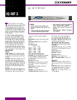 Preview for 1 page of Crown IQ-INT 3 Specifications