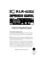 Crown IQ-P.I.P.-MEM Reference Manual preview