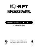 Crown IQ-RPT Reference Manual preview