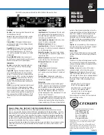 Предварительный просмотр 2 страницы Crown Macro-Tech MA-1202 Specifications