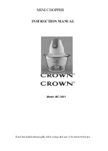 Предварительный просмотр 1 страницы Crown MC-3001 Instruction Manual