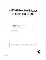 Crown MPX-6 Operation Manual предпросмотр