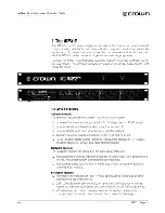 Предварительный просмотр 3 страницы Crown MPX-6 Operation Manual