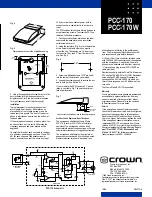 Preview for 2 page of Crown PCC-170 Quick Start Manual