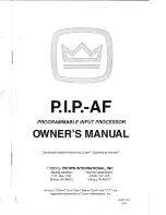 Preview for 1 page of Crown PIP-AF Owner'S Manual