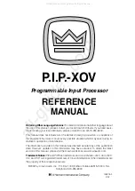 Crown PIP-XOV Reference Manual preview