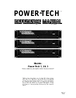 Предварительный просмотр 1 страницы Crown POWER-TECH 1 Reference Manual