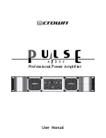 Предварительный просмотр 1 страницы Crown Pulse 4X300 User Manual