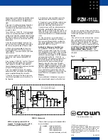 Preview for 2 page of Crown PZM-11LL Quick Reference