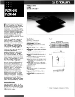 Preview for 1 page of Crown PZM-6F Manual