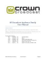 Crown RFBA User Manual preview