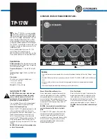 Preview for 1 page of Crown TP-170V Datasheet