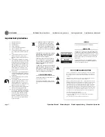 Предварительный просмотр 2 страницы Crown XS1200 Operation Manual