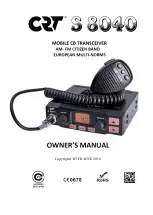 Preview for 2 page of CRT S 8040 Owner'S Manual