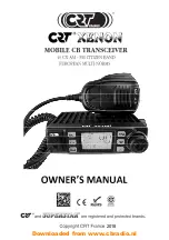 CRT XENON Owner'S Manual предпросмотр