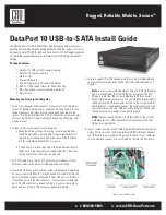 Preview for 1 page of CRU Dataport 10 USB-to-SATA Install Manual