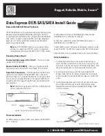 CRU Dataport Data Express DE75 SAS Install Manual preview