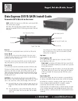 CRU Dataport Data Express DX115 SATA Install Manual preview