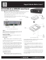 Предварительный просмотр 1 страницы CRU Dataport DE110 Install Manual