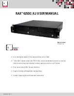 CRU Dataport RAX 425DC-XJ User Manual preview