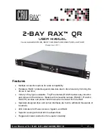 Preview for 1 page of CRU Rax 2-BAY 219-QR User Manual