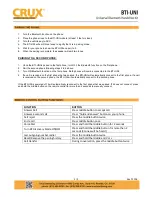 Preview for 2 page of CRU BTI-UNI Manual