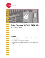 Preview for 1 page of CRU Data Express DE110 SATA 6G Quick Start Manual