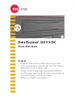 CRU Data Express DX115 DC Quick Start Manual preview