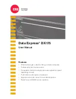 CRU Data Express DX175 User Manual preview