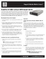 CRU DataPort 25 USB-to-Dual SATA Install Manual preview