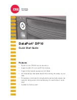 CRU DataPort DP10 Quick Start Manual preview