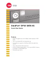 CRU DataPort DP25 SATA 6G Quick Start Manual preview