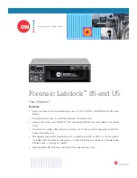 Предварительный просмотр 1 страницы CRU Forensic Labdock S5 User Manual