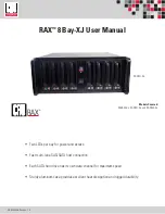 Preview for 1 page of CRU RAX 8 Bay-XJ User Manual